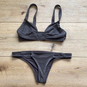 Vitamin A graphite metallic bikini set